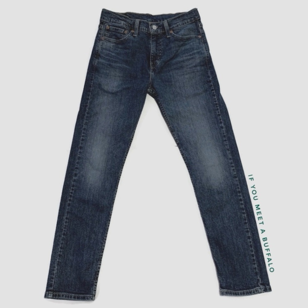 Levi's 510 Mens 29x30 Skinny Preppy Skateboarder Grunge Distressed Dark Wash